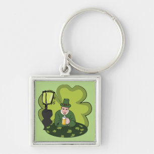 "HAPPY ST. PATRICK'S DAY" LEPRECHAUN KEY RING