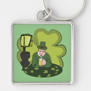 "HAPPY ST. PATRICK'S DAY" LEPRECHAUN KEY RING