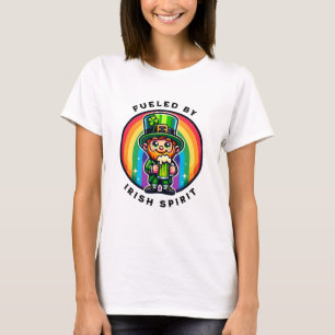 Happy St Patrick's Day Leprechaun with Green Beer T-Shirt