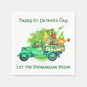 Happy St. Patrick's Day, Let the Shenanigans Begin Napkin