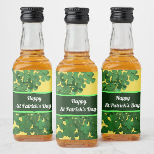 Happy St Patrick's Day Liquor Bottle Label