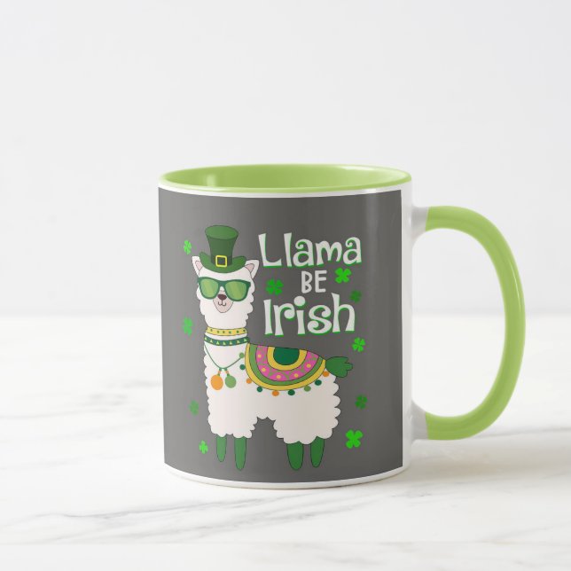 Happy St. Patrick's Day Llama mug (Right)