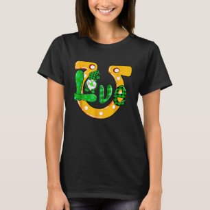 Happy St Patricks Day Love Gnomes Lucky Shamrock M T-Shirt