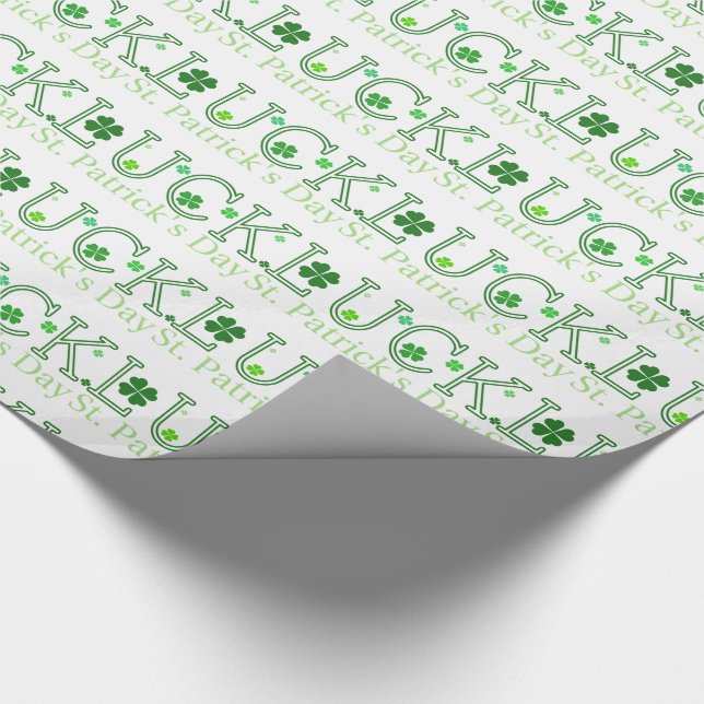 Happy St. Patrick's Day Luck Wrapping Paper (Corner)