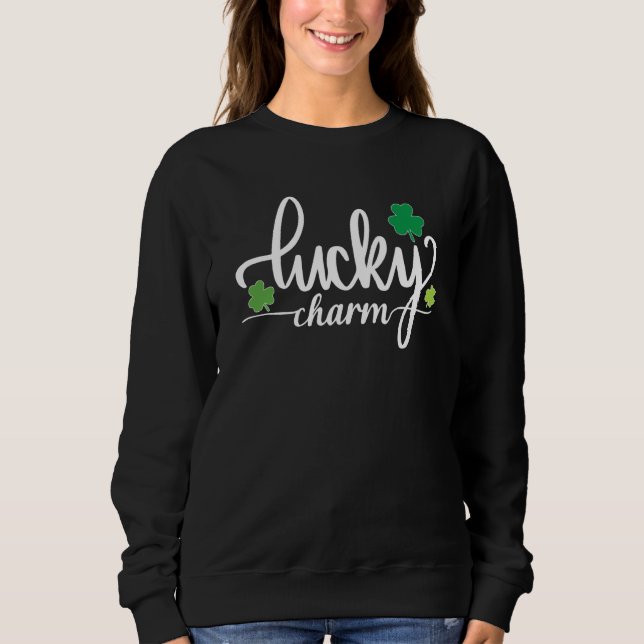 Happy St Patrick's Day Lucky Charmer Charm Boys Ki Sweatshirt (Front)