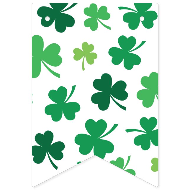 Happy St. Patrick's Day. Lucky Clover. Bunting (First Flag)