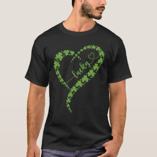 Happy St Patrick's Day Lucky Shamrock Heart St Pat T-Shirt