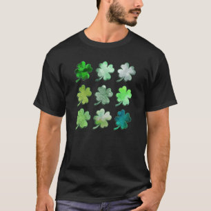 Happy St Patricks Day Lucky Shamrocks Four Leaf Cl T-Shirt