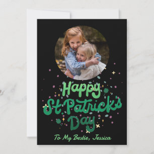 Happy St. patrick's day Lucky Shamrocks Simple  Holiday Card