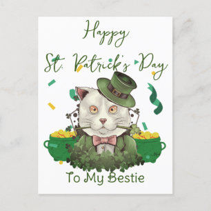 Happy St. patrick's day Lucky Shamrocks Simple Holiday Postcard