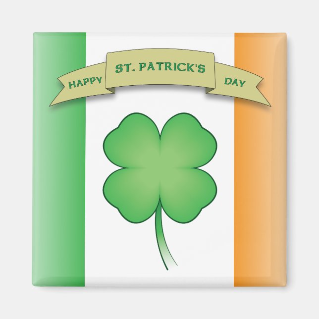 Happy St. Patrick's Day Magnet (Front)