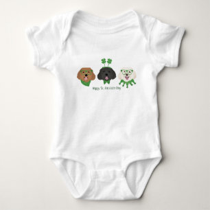 Happy St Patricks Day Maltipoo Dogs Baby Bodysuit