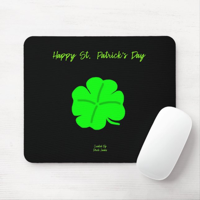 Happy St.  Patrick's Day Mouse Pad (With Mouse)
