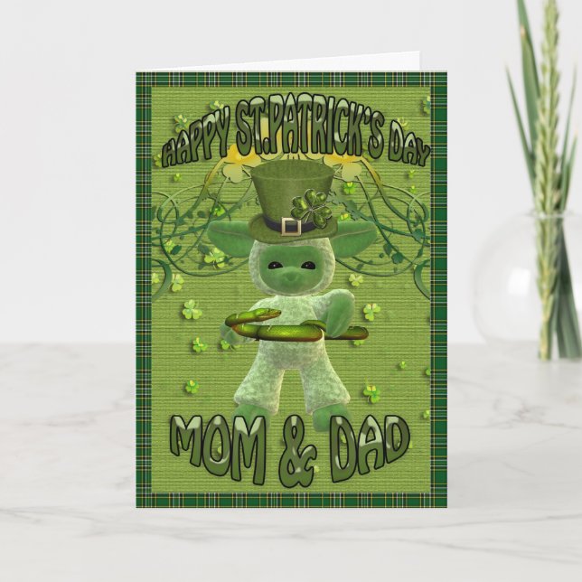 Happy St. Patrick's Day Mum and Dad Card (Front)