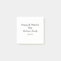 Happy st. Patrick's day name family place simple g
