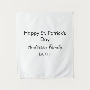 Happy st. Patrick's day name family place simple g Tapestry