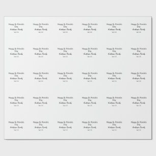 Happy st. Patrick's day name family place simple g Wrapping Paper