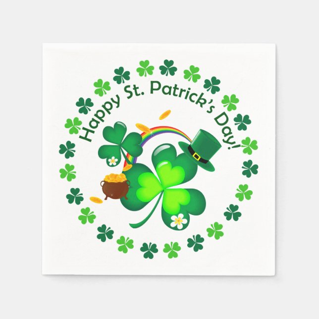 Happy St. Patrick's Day Napkin (Front)