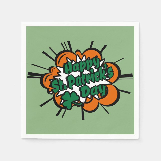 Happy St. Patrick's Day Napkin (Front)