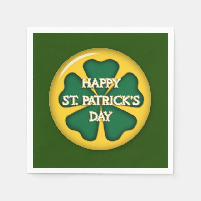Happy St. Patrick's Day Napkin (Front)