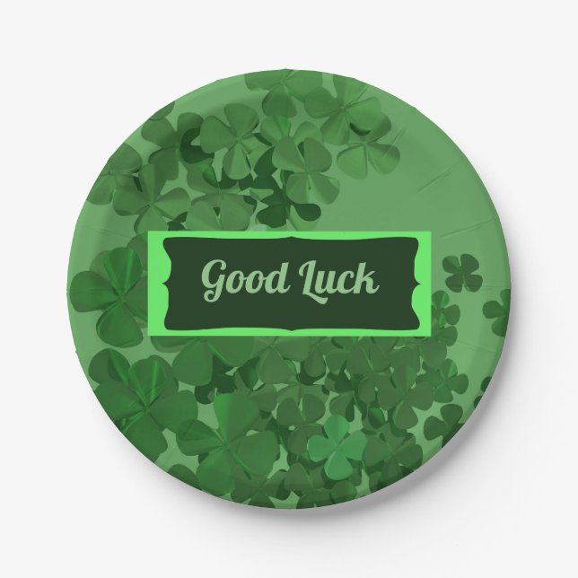 Happy St Patrick's Day Paper Plate (Front)
