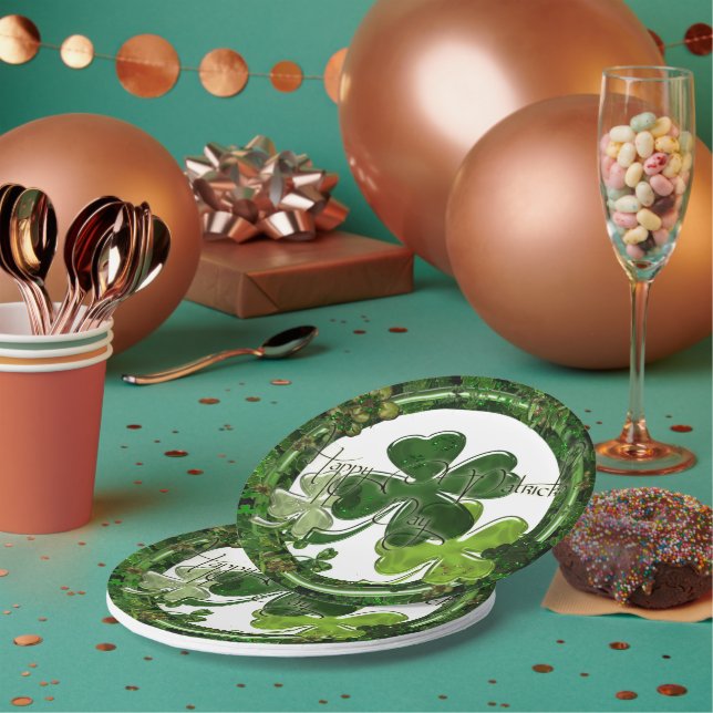 Happy St. Patrick's Day Paper Plate (Multi)