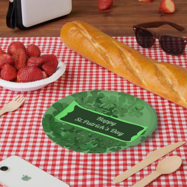 Happy St.Patrick's Day Paper Plate (Picnic)
