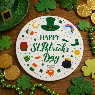 Happy St. Patrick's Day Party Classic Round Sticker