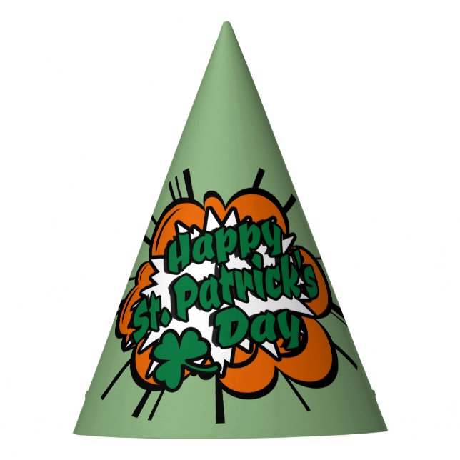 Happy St. Patrick's Day Party Hat (Front)