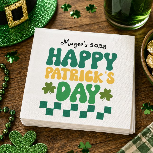 Happy St. Patrick's Day Party Napkin (Happy St. Patrick's Day Party Napkins)