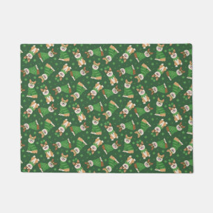 Happy St Patricks Day Pembroke Welsh Corgi Dogs Doormat
