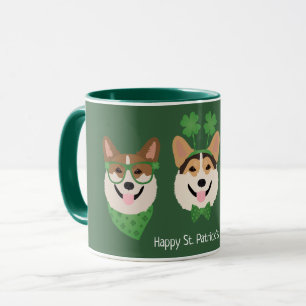 Happy St Patricks Day Pembroke Welsh Corgi Dogs Mug