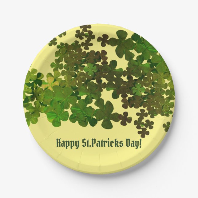 Happy St Patrick's Day ,personalised Paper Plate (Front)