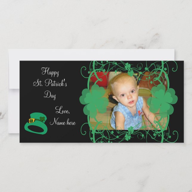 Happy St. Patrick's Day Photo Card (Front)