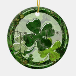 Happy St. Patrick's Day Photo Ceramic Ornament