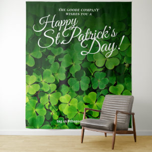 Happy St. Patrick's Day   Photo Selfie Backdrop Tapestry