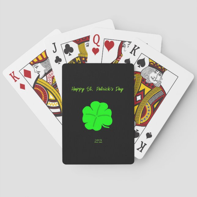 Happy St.  Patrick's Day Playing Cards (Back)