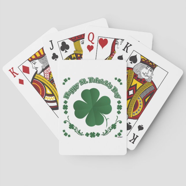 Happy St. Patrick's Day Playing Cards (Back)
