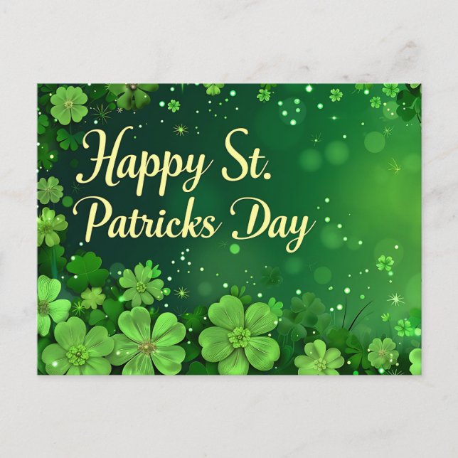 Happy St. Patrick's Day Postcard (Front)