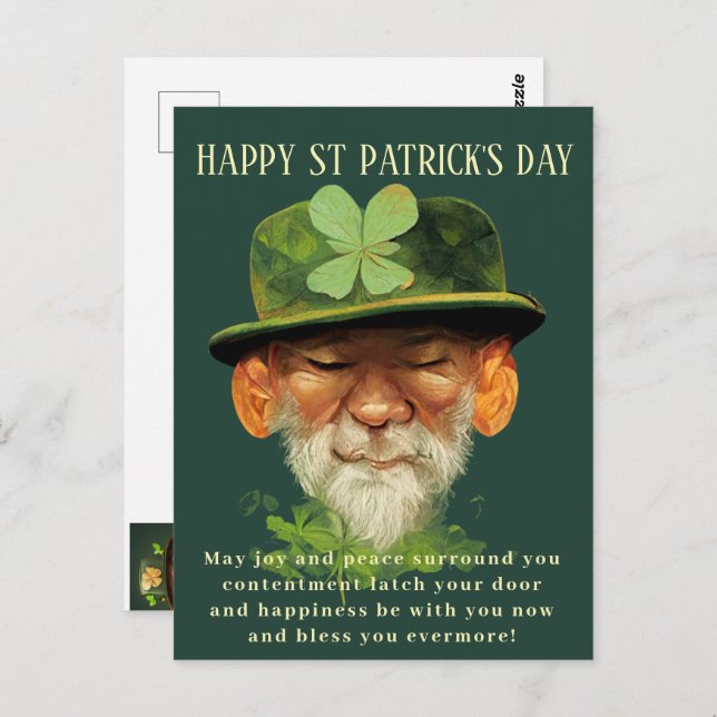 Happy St. Patricks Day Postcard (Front/Back)