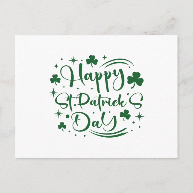 happy St Patrick's Day Postcard (Front)