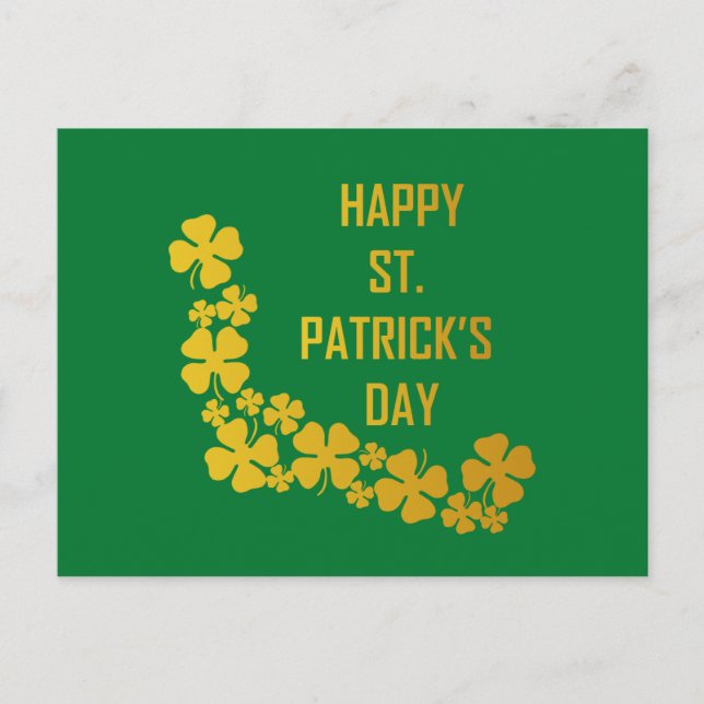 Happy St. Patrick's Day Postcard  (Front)