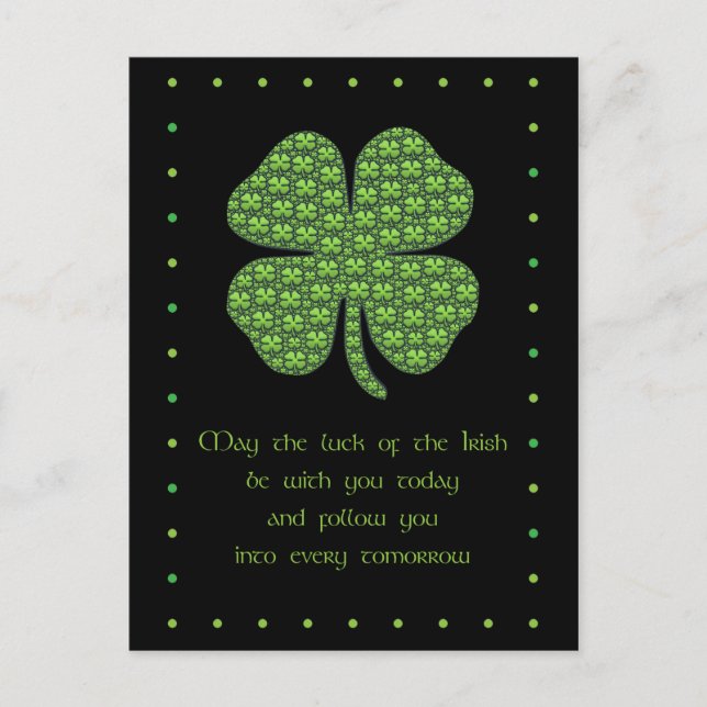 Happy St. Patrick's Day Postcard (Front)