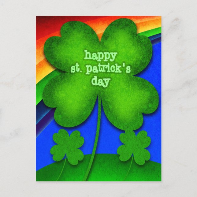 Happy St. Patrick's Day Postcard (Front)