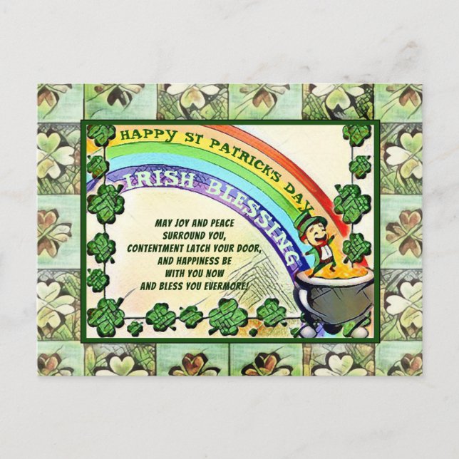Happy St. Patricks Day Postcard (Front)