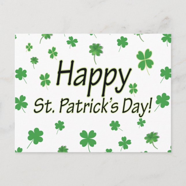 Happy St Patricks Day Postcard (Front)