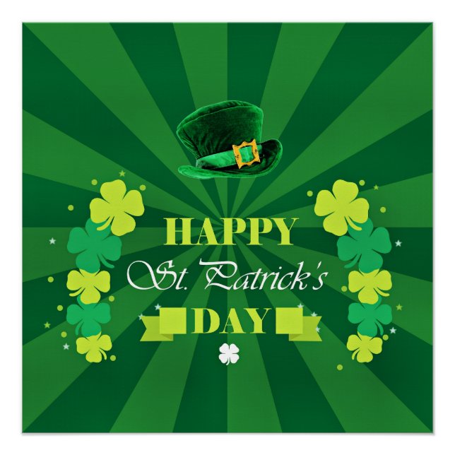 Happy St. Patrick's Day Poster (Front)