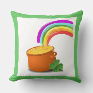 "HAPPY ST. PATRICK'S DAY" POT OF GOLD CUSHION