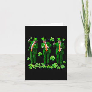 Happy St Patricks Day President Trump Dancing Sham Card