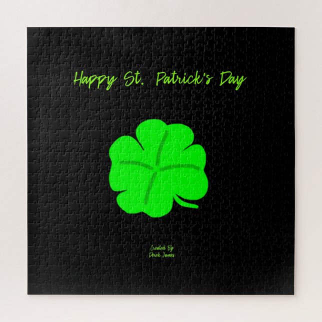 Happy St.  Patrick's Day Puzzle 20" X 20" (Vertical)